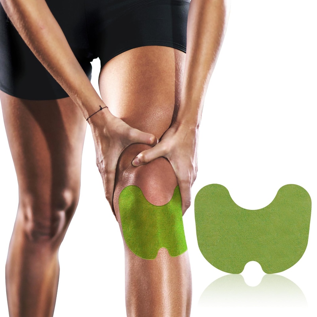 ishancare Knee Patches - 24 Count Warming Herbal Plaster Maximum Strength Heat Patches, 8 Hours Deep Heating Expaness Streness Soreness Soothing Patch for Knee, Back, Neck, Shoulder