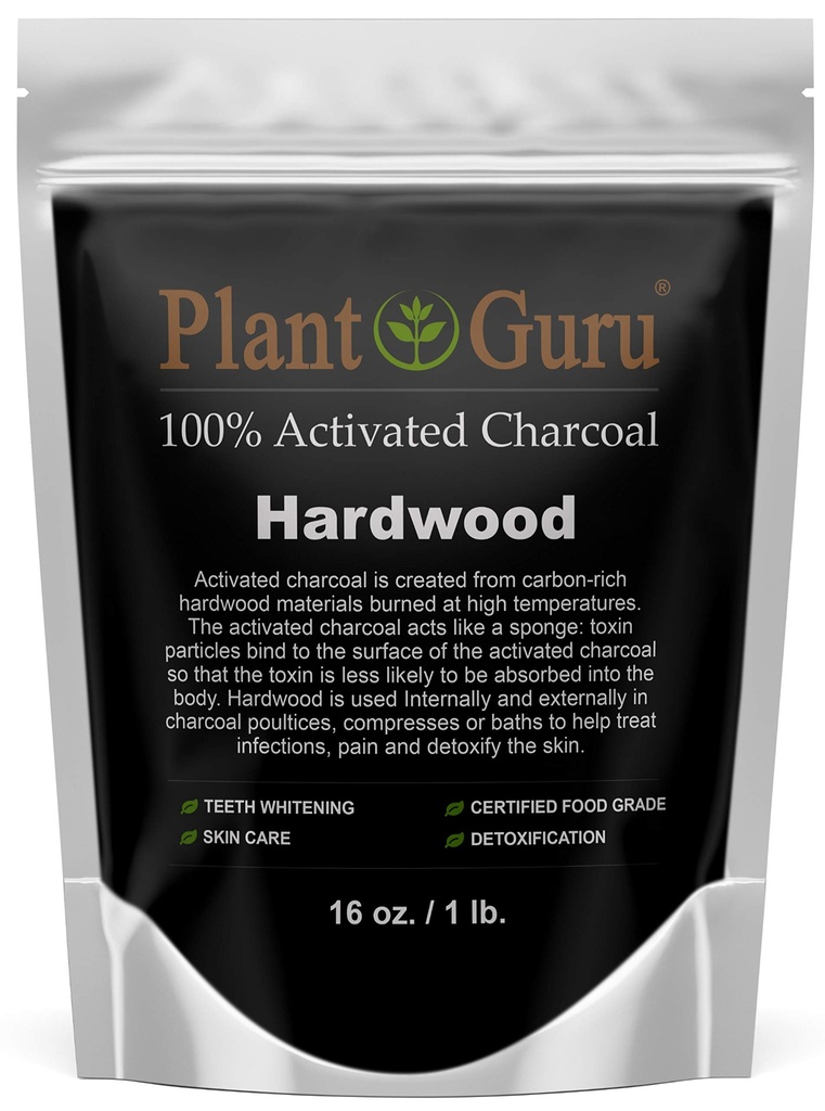 Hardwood - Food Grade Kosher Non-GMO - Teoth Whitening, Mask Facial dan Membuat Sabun. Memroses Detoksifikasi Alam dan Membantu Ditraffic