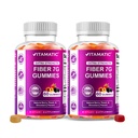 Vitamatic Prebiotic Fiber Gummies for Dewasa - 2 Pack (Total 120 Gummies) 7g Fiber per Serving 124; Ekstra Kekuatan 124; Nol Gula Ditambahkan 124; Pectin- Berdasarkan 124; Digetical Kesehatan & Regularitas Dukungan