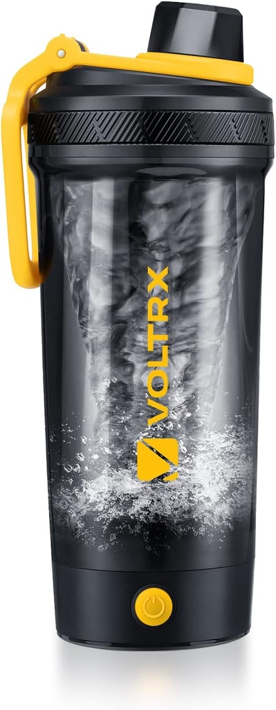 VOLTRX Shaker Bottle, Gallium USB C Rechargable Electric Protein Mixer, Shaker Cups for Protein Shakes and Meal Replacement Shakes, BPA Free, Made with Tritan, 24oz