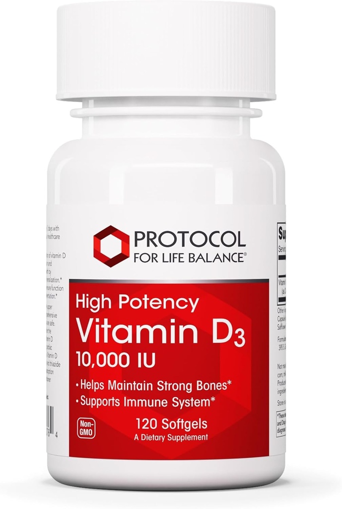 PROTOCOL UNTUK HIDUP BALICE Vitamin D3 10.000 IU - Imune Dukung Kesehatan Bones dan Gigi - 120 Softgels