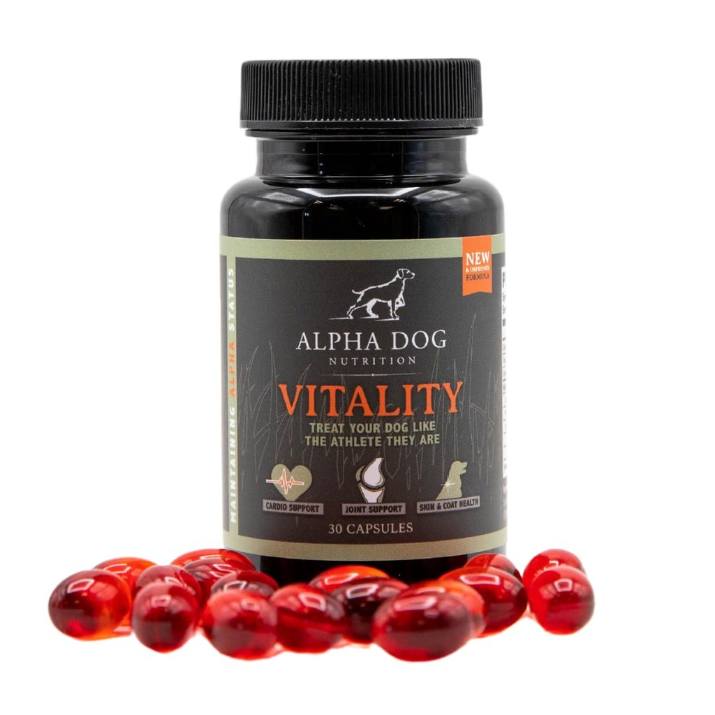 Krill Oil for Dogs - Vitalitas oleh Alpha Dog Nutition - Reduces Dog Allergies, Itchiness, & Shedding - Promotes Sehat Skin dan Coat