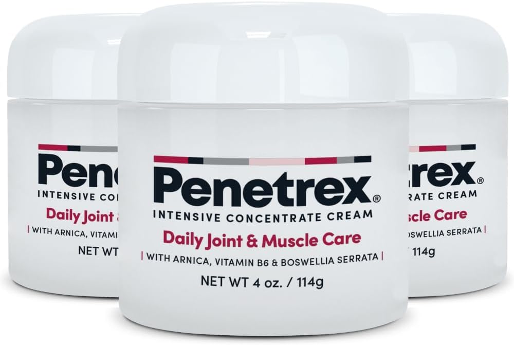 Penetrex Bersama dan Terapi Muscle - Kompas Sothing untuk Kembali, Neck, Hands, Feet - Premium Whole Body Gosok dengan Arnica, Vitamin B6 MSYM & Boswellia - 4oz Cream (3 Pack)