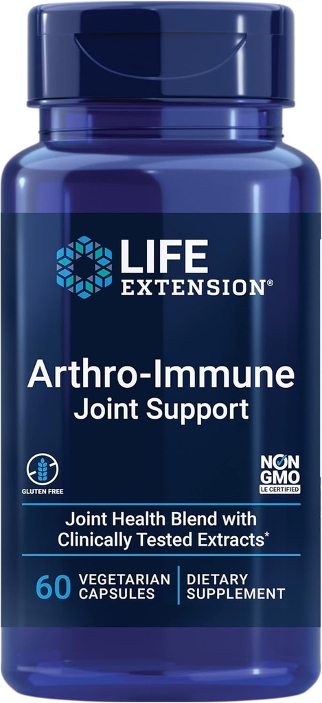 Ekstension Hidup Arthro- Imune Joint Dukung, Curcumin Elite ™ Turmeric Extract, Andrographis panyculata, Support Mobility and Flexibility, Vegetarian, Gluten Free, Non-GMO, 60 Capsules