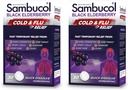 Sambucol Cold and Flu Relief Tablet - Homeopathic Cold Medicine, Nasal & Sinus Contraffic Relief, Gunakan untuk Hidung Runny, Batuk, Remedy Dingin untuk Dewasa - Black Elderberry, 30 Count, 2-Pack