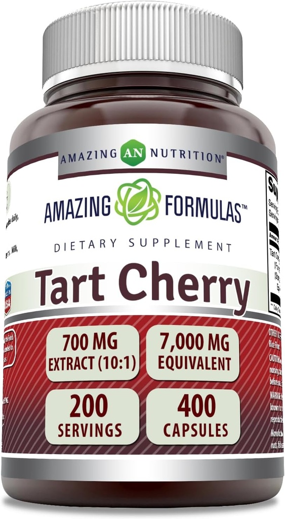 Amazing Formulas Tart Cherry Extract 700 Mg Extract (10: 1) Per Serving Capsules Suplement (400 Count, 1 Pack)