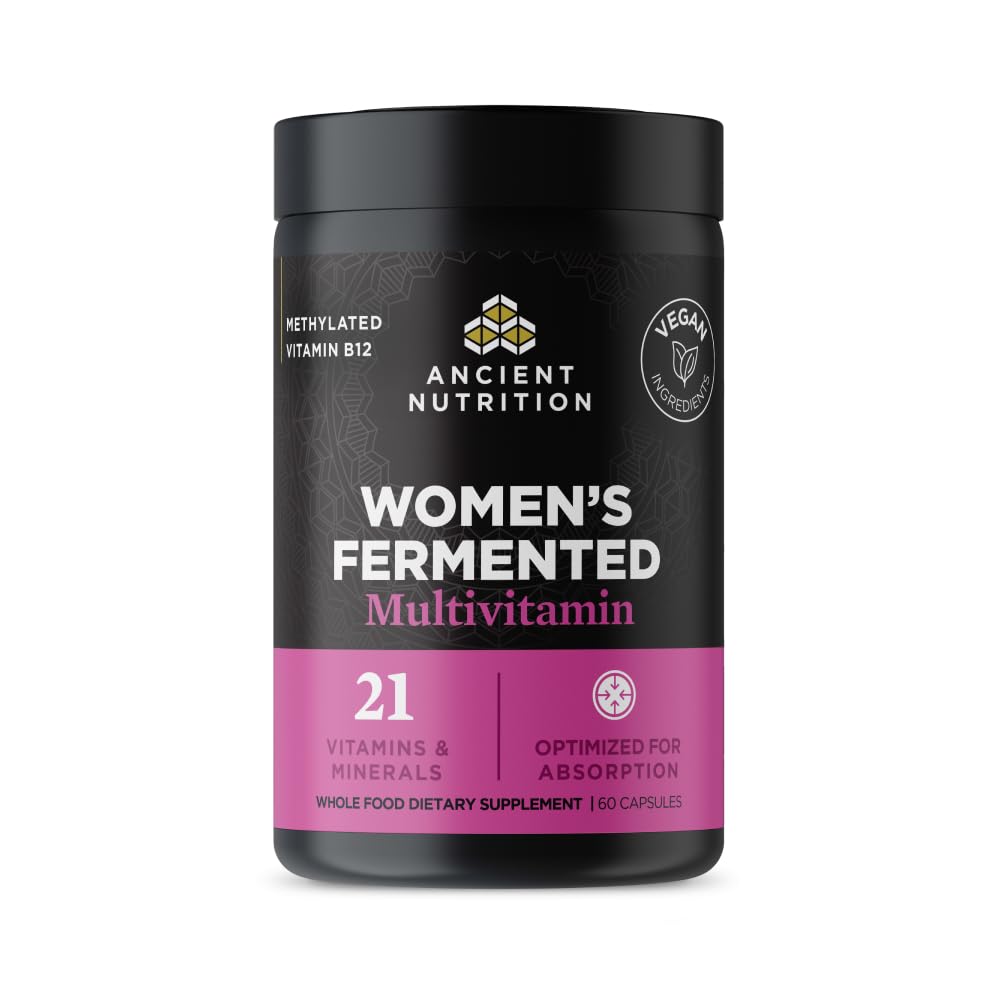 Nutrition Multivitamin Kuno bagi Perempuan, Femens Multivitamin dengan Vitamin C, D, K, Zinc & Magnesium, Dukungan Imune, Vegan, 60 Ct