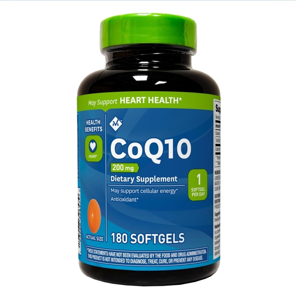 Anggota markCoQ10 200 mg Dietary Suplemen, 180 Softgels, Mendukung Energi Sel, Antioksidant