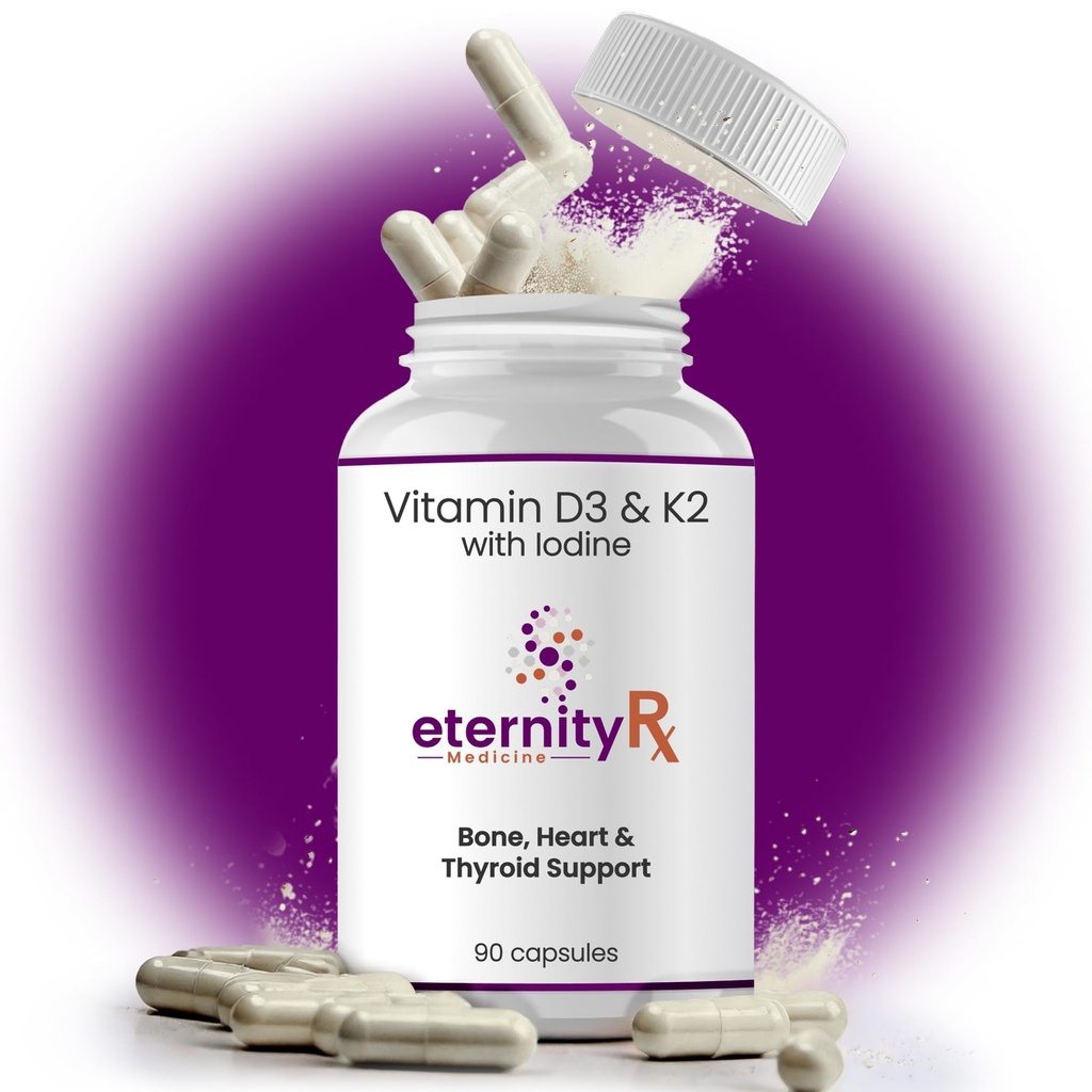 Vitamin D3 K2 5000 IU - Potency D3 dan K2 Suplemen untuk Bone, Heart & Imune Dukungan - Dokter Formulasi - 90 EAz- ke Swallow Capsules - Non-GMO, USA Made