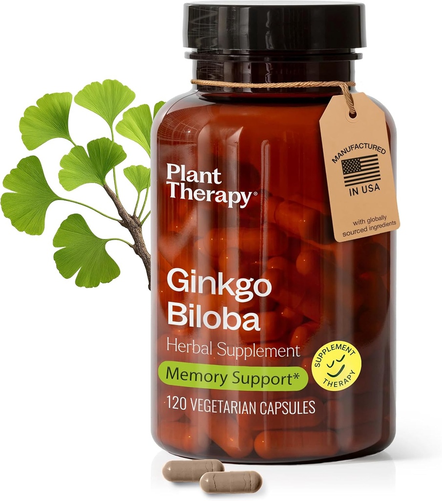 Terapi Tanaman Ginkgo Biloba Kapsules di Amerika Serikat 4 Bulan Supply Memory Cognitive Fungsi, Sirkulasi Kesehatan dan Antiokidant- Suplemen Kaya Perempuan & Pria 120 Vegetarian Capsule