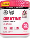 Old School Labs Creatine for Women - Post-Workout Suplemen dengan 5000mg Creatine Monohydrate Powder, 2000mg Collagen & BCAA 2: 1 untuk Dukungan Kekuatan & Recovery - Tanpa Rasa - 8.57 Ounce (Paket 1)