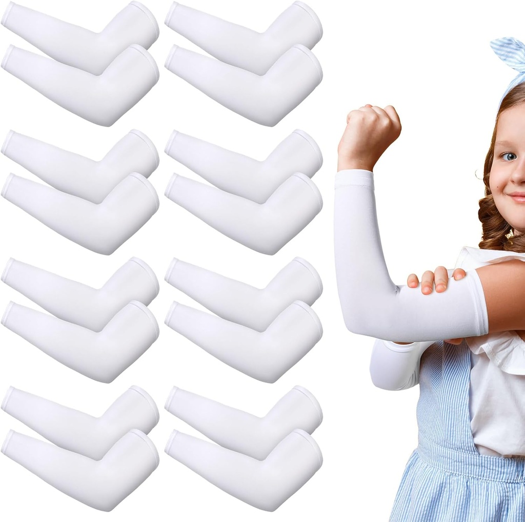 Eurzom 8 Pairs Eczma Sleeve for Kids Toddler Elastic Arm Sleeves Soft and Does Not Hurt the Skin UV Protection