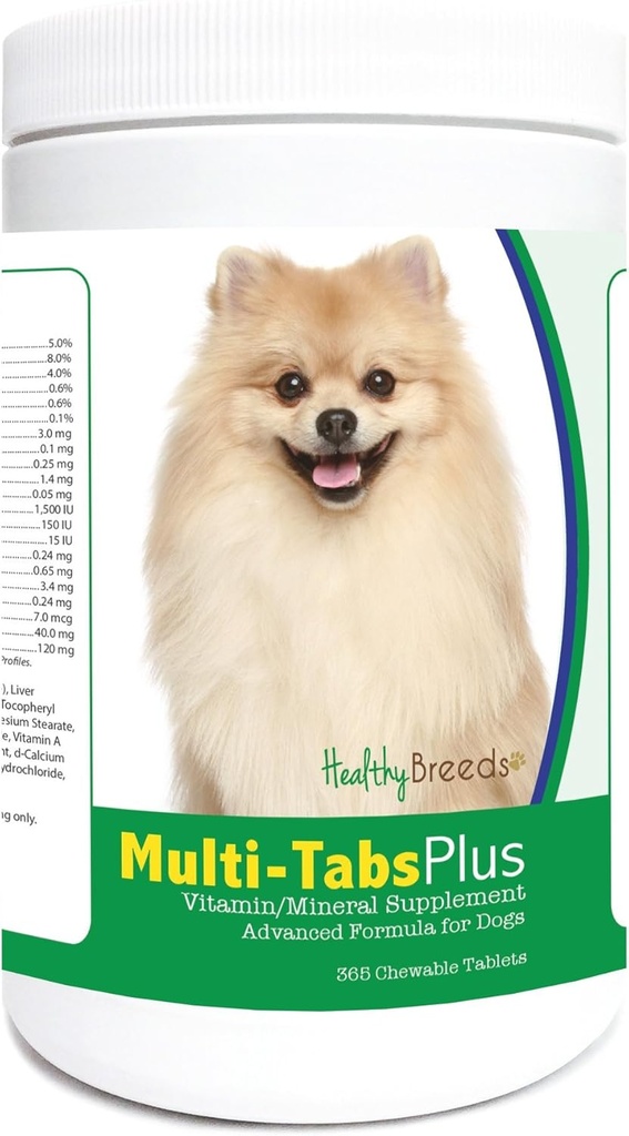 Sehat Breeds Pomeranian Multi- Tab Ditambah Tablet Chewable 365 Jumlah