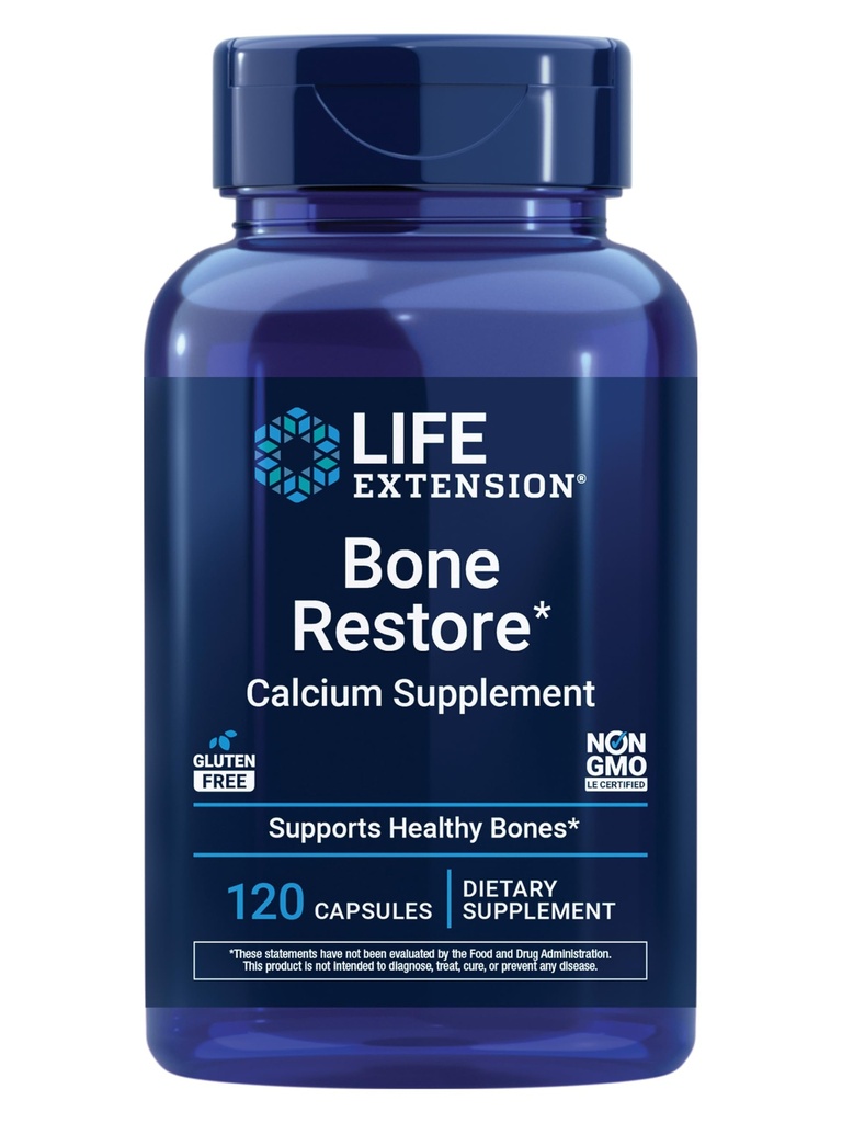 Ekstensi hidup tulang Kalsium Suplemen, Vitamin D3, Magnesium, Boron, zinc, Manganese, Silicon, Membantu Mempertahankan Sehat Bone Density, Gluten- Bebas, Non-GMO, 120 Kapsul