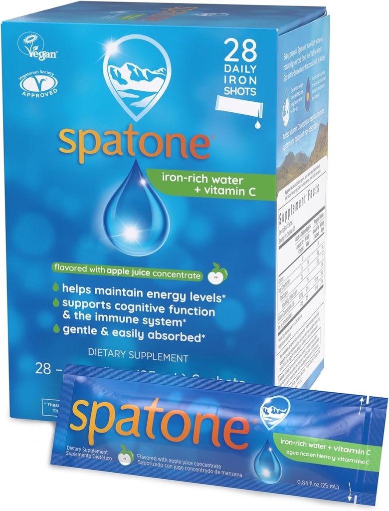 Spaspquest Natural Liquid Iron Suplement Plus VIT C for Women - Men & Kids Ages 4 +