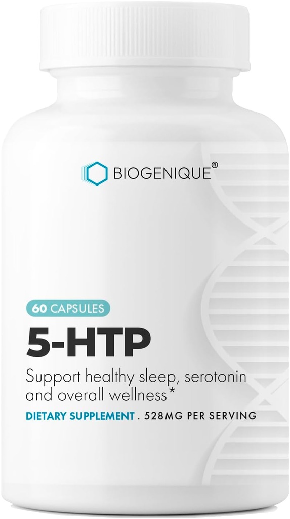 5- HTP (5- hydroxytryptophan) 200 mg, Mood Enhancer dan Neurotransmitter Dukungan * 60 Capsules 5htp Destonia Simplicifolia - Dibuat di USA