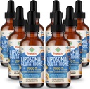 2000MG Lipomal Glutathione Liquid, 98% Absorpsi, Aktif Formulir L- Glutathione Suplemen, Vegan Friendly, Powerful Antioksidant Complex for Immune System, Aging Detox, 16 FL.OZ
