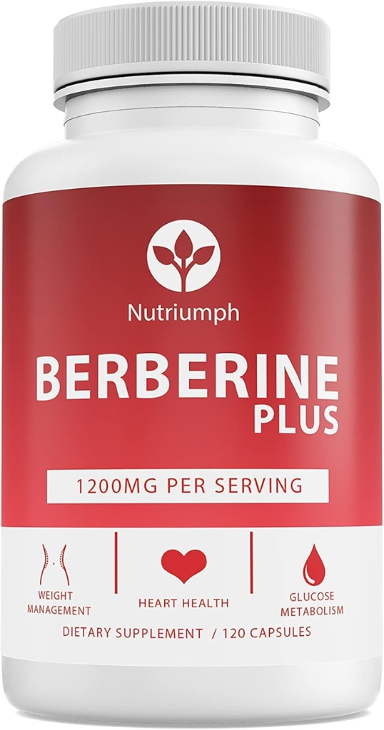 Berberine Plus 1200 mg with Royal Jelly - Support Weight Management, Heart Health & G1f Metabolism - 120 Vegan Capsules - Non-GMO, Made in USA