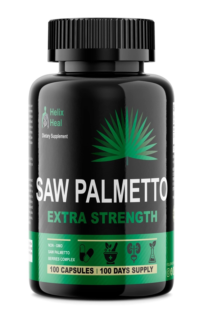 Saw Palmetto for Men - Prostate Health Supports for Men Urinary Health - Natural DHT Blocker, 500mg Ekstra Kekuatan Pertumbuhan Rambut