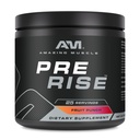 Amazing Muscle Pre Rise 124; Pre-Workout Powder Suplement with Caffeine & Beta- Alanine for Men & Women 124; 25 Servings (25 Service, Fruit Punch)