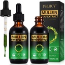 Mulein Drops, Mulein Leaf Extract, Organik Mullein Taincture Herbal Suplemen, Ekstrak Tidak Advantive Mullein Drops 2 fl Oz, 2 Packs