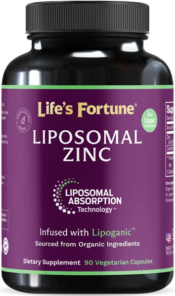 Lipomal Pure Zinc Picolinate Suplemen dengan Copper, Dukungan Imune, Metabolisme, dan Skin Health Potensi Tinggi 124; untuk Dewasa & Women 124; Antioksidant Kuat 124; 90 Capsules