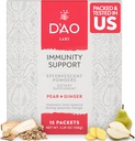 Dukungan Imunitas D 'AO Labs - Imunity Boost - Effervescent Immunity Dupder - Yu Ping Feng San Tradisional Herbal - Effervescent Powder dengan Pear- Ginger Flavor - 15 Individual Servings