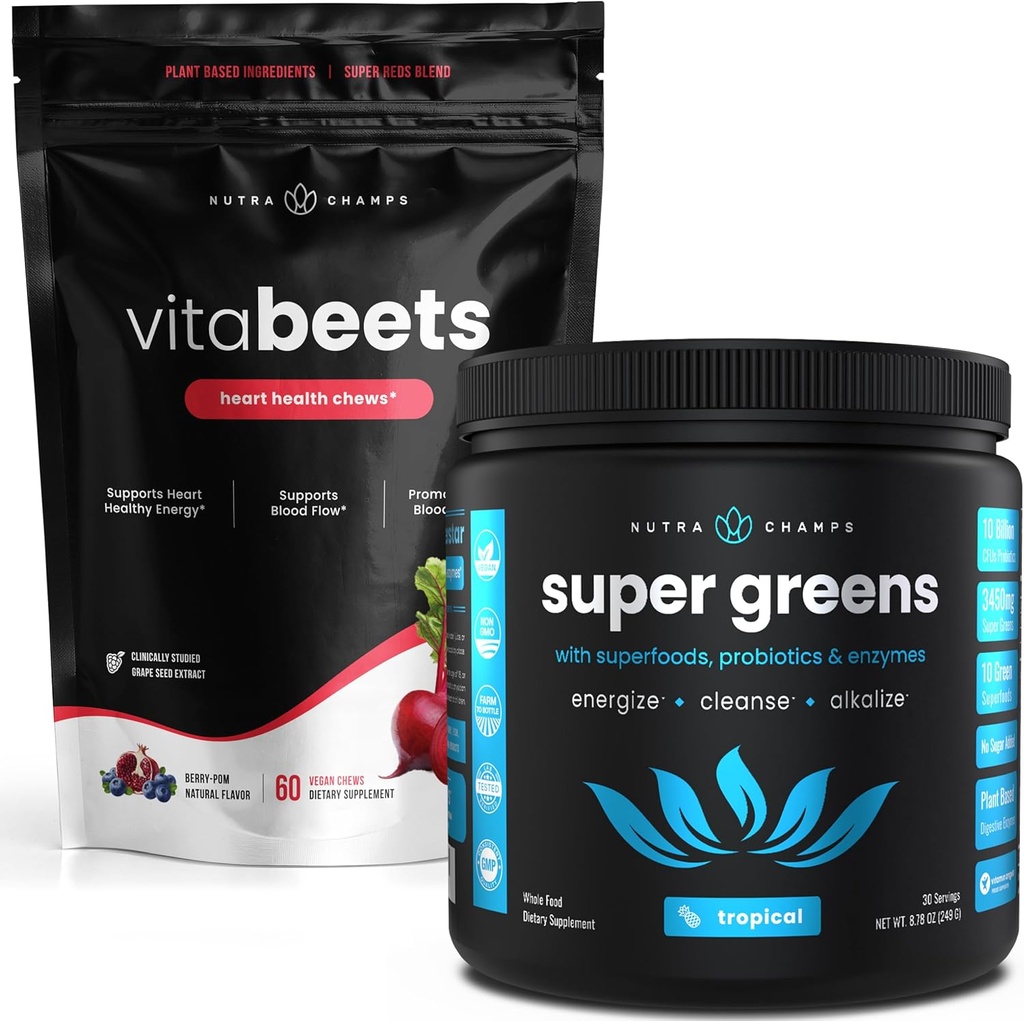 NutraChamps Beet Root Chewables & Menyambut Bubuk Superfood Bundle