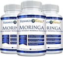 Riset Diverifikasi Moringa Oleifera - 100% Murni Ekstraksi - 1200 mg Per Serving - 60 Cacah - 3 Pasokan Bulan