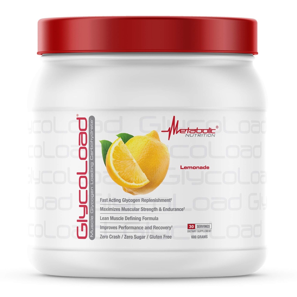 Nuklir Metabolik, Glycoload, 100% Micronized Cyclic Cluster Dextrin Carbohydrate powder, Muscle Glycogen Memuat Carbohydrate, Pra Intra Post Workout Tambahan, Lemonade, 600 gram (30 ser)