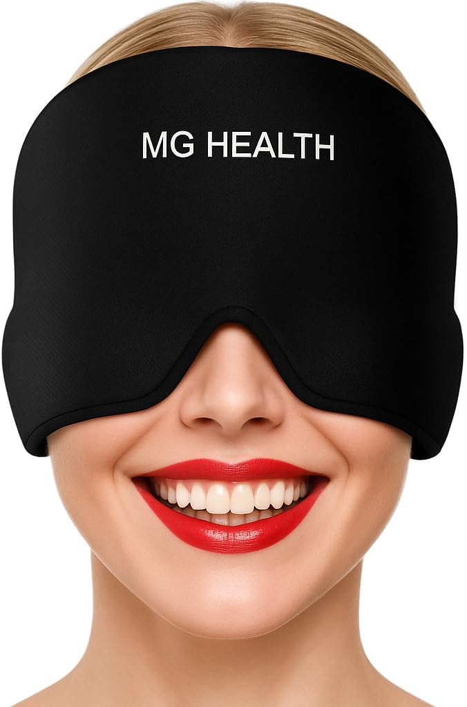 Migraine Relief Cap - Soothing Ice Pack Hat dengan Cooling Gel untuk Headsiches, Ketegangan, Stress, dan Hangovers