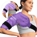 KingPavonini Pack Ice Rotator Cuff Cold Therapy, Mengaktifkan kembali paket Es Gel untuk Injuries Baht, Relief Sakit, Pembengkakan, Operasi Shoulders, Tendonitis, Bursitis, Purple, Ukuran Medium