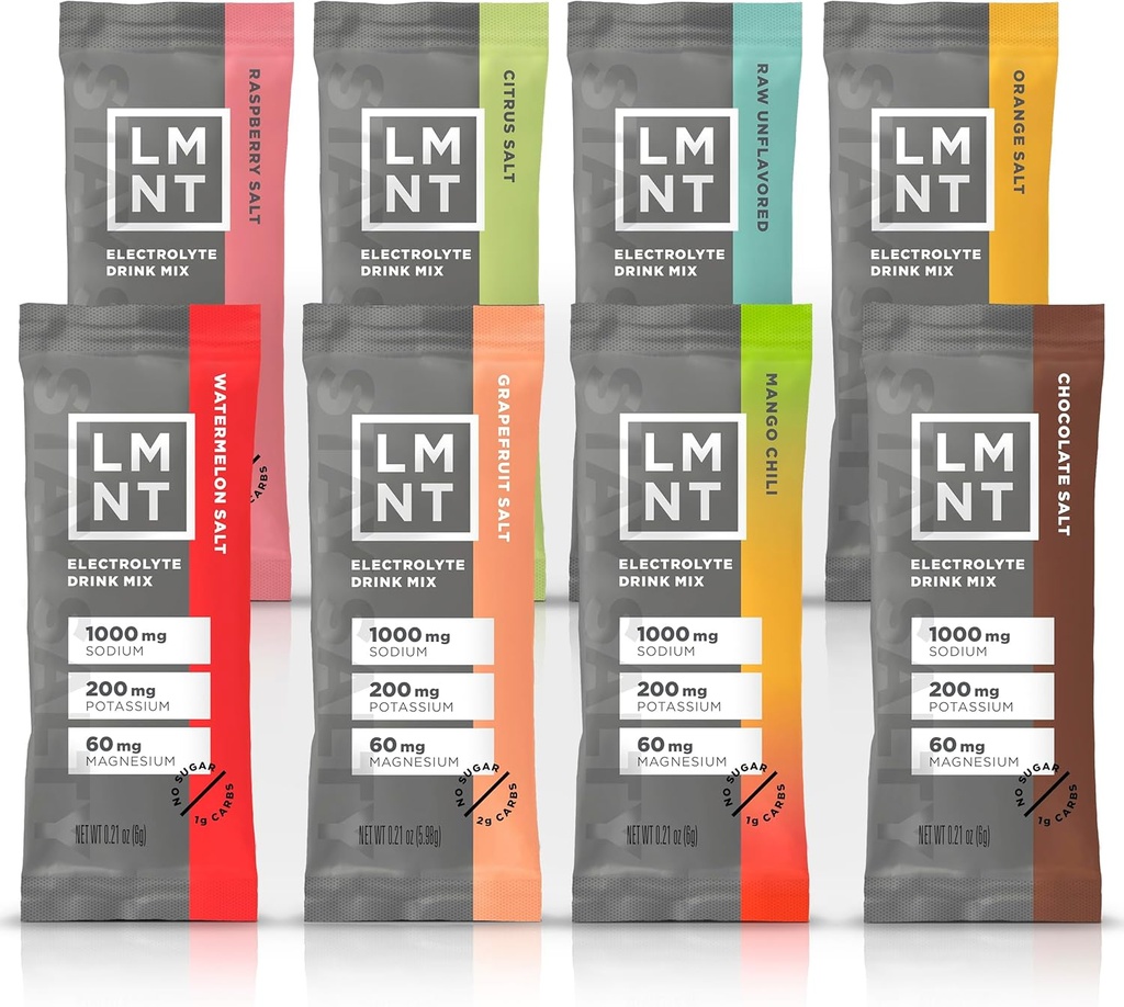 Minum LMNT Zero Sugar Electrolytes - Sample Pack 124; Minum Mix 126; 8-Count