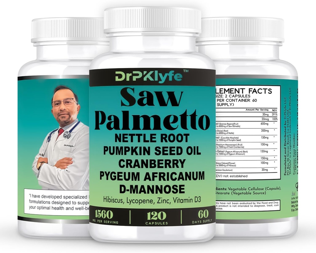 Pumpkin Seed Oil & Hair Growth Tambahan dengan Saw Palmetto for Women, DHT Blocker for Men, PCOS Prostate Health, Pygeum, Lycopene, Mins Health