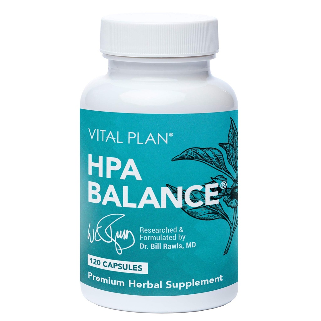 Rencana Vital HPA Saldo Adrenal Suplemen oleh Dr. Bill Rawls - Adrenal, Mood & Hormone Dukungan untuk Perempuan & Pria w / Sensoril ® Ashwagandha, Redora & L- Theanine