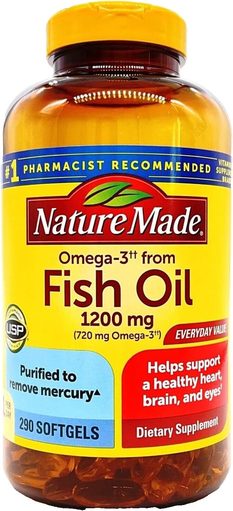 Made Nature Omega-3 from fish Oil 660 mg EPA + DHA, 290 Softgel