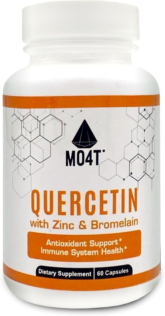 Quercetin & Bromelain dengan zinc - Antioksidant Dukung Imune System Health - Dietary Suplement - 60 Capsules 1050 mg Benable Formula