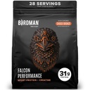 Birdman Falcon Performance Vegan Protein Powder, 31g Protein, 5g Creatine, 5g BCAA, Progories, Electrolite, Pre Workout, Low Carb, Sugar Free & Dairy Free, Plant Based Chocolate Protein, 28 porsi