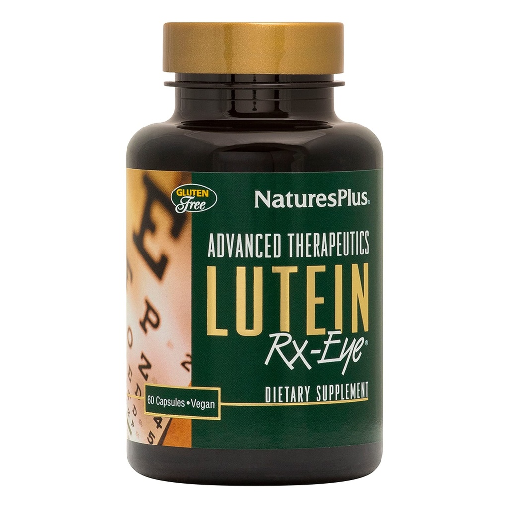 Natutures Plus Advanced Therapeutics Lutein Rx-Eye - 20 mg, 60 Vegetarian Capsules - Dukungan Mata Diaktifkan dengan Enhanced, Antioksidant - Gluten- Free - 20 Servings