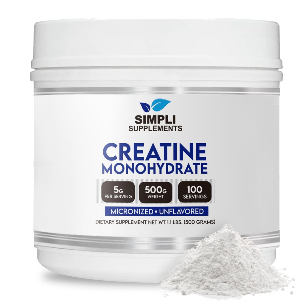Premium Creatine Monohydrate Powder 500g 14; Best Creatine for Men and Women 124; Unflashored Creatine Nuttrationary Suplemen untuk Pembangunan Muscle & Recovery 124; Non- GMO & Vegan - Friendly 124; Scoper Inside