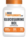 BulkSuplements.com Glucosamin HCI Kapsul - Glucosamine Suplemen, Suplemen Nutrisi - Gluten Bebas, 2 Kapsul per Serving, 360 Count (Paket 1)
