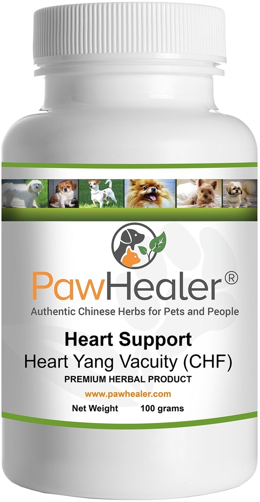 Dukungan Jantung - Hati Yang Yang Cacat (CHF) - Batuk, Gugging, Wheezing Karena Kondisi Jantung - 100 Grams - Herbal Powder- Remedy untuk Dogs & Pets