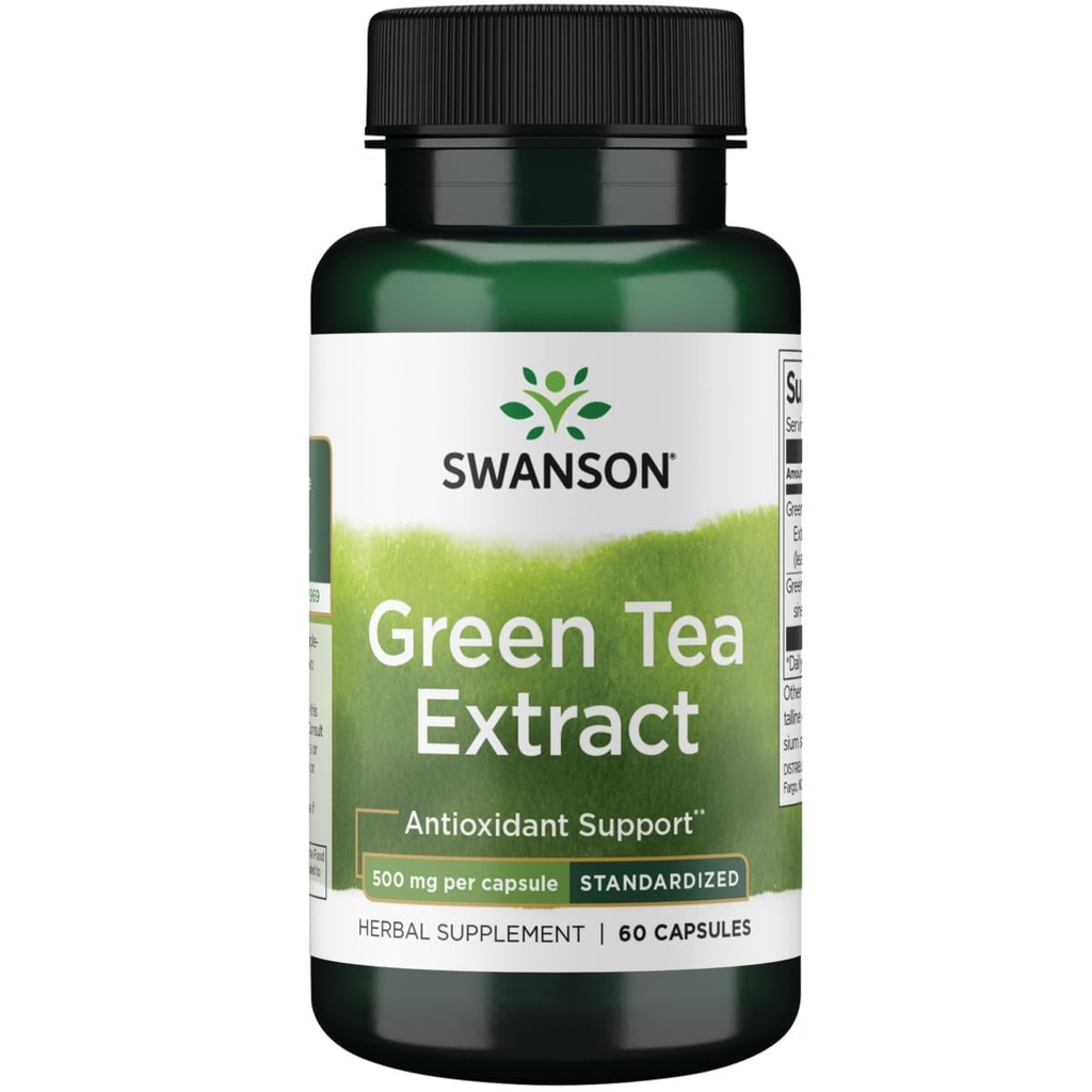 Swanson Green Tea Extract 500 Miligram 60 Capsules