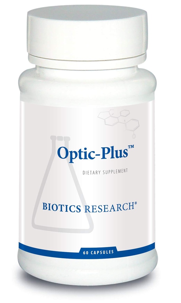 Biotika Research Optic Plus Eye Vitamin & Mineral Supplemen Dukungan dengan Lutein dan Dalxanthin, Tesis Retina Sehat dan Vision 60 Kapsul
