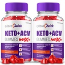 (2 Paket) UltraQuick Max + ACV Gummies, Bius Tinggi, Pejabat Ultra Quick Max + Gummies, 2X Lebih Kuat Apel Cider Pinegar Gummy, 2 Pasokan Bulan