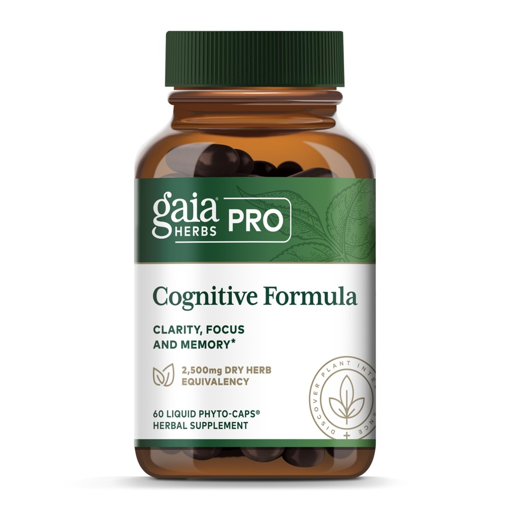 GIA HERBS PRO Cognitive Formula - Brain Health & Blood Flow Supplement * - Circulation Support Suplement * with Fo-TI Root, Ginkgo Leaf, & Gotu Kola Leaf - 60 Liquid Phyto- Caps (30 Pelayan)