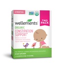 Wellents Organic Baby Constipation Support Relieves Occational Constipation for Baby & Toddlers, No Harsh Laxatives, USDA Certified Organic, 4 Fl Oz (Pack of 2), 6 Bulan +