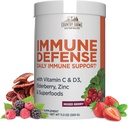Negara-negara mencoba Superfood Pertahanan Imune, Suplemen Dukungan Imune, Vitamin C dengan Elderberry hitam, Echinacea, Turmeric, Supports Hidration, dengan Propoir dan Pregren, Berry Flavor, 40 Servis