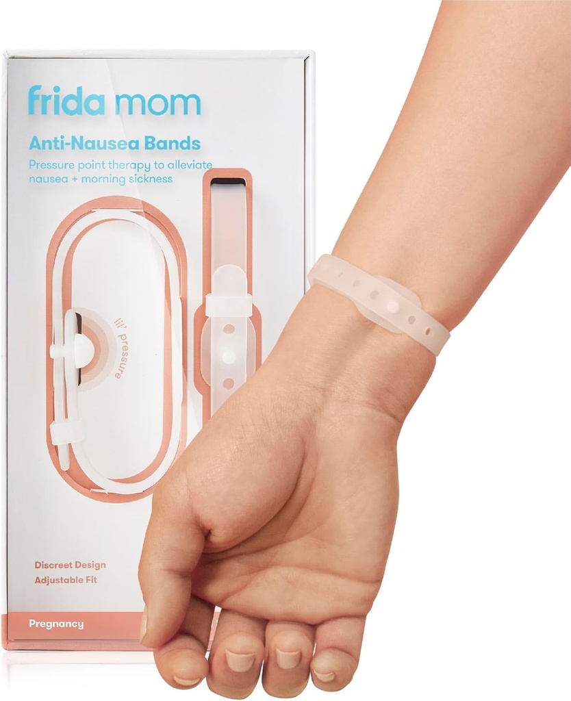 Frida Mom Nausea Bands for Morning Sickness Relief, 24 / 7 Dukung Through Pressure Point Therapy, Includes 2 Bands and Storage Case