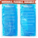 Perfect Remedy 2-Pack Gel Ice Packs for Injuries Reworthy, Hot & Cold Pack That 's Durable, Soft & Flexable, Fast Relief & Recovery (Blue, Reg 2PK)
